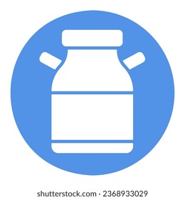 Icono vector de barril de leche. Signo de producto lácteo. Símbolo gráfico para cocinar diseño de sitio web y aplicaciones, logotipo, aplicación, interfaz de usuario