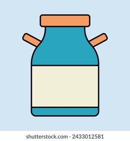 Icono de vector de barril de leche. Signo de producto lácteo. Símbolo gráfico para cocinar diseño de sitios web y aplicaciones, logotipo, aplicación, UI