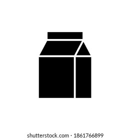 leche, icono de bebida, símbolo en forma plana sólida, aislado en fondo blanco