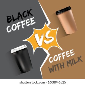 
milk and black coffee comparison