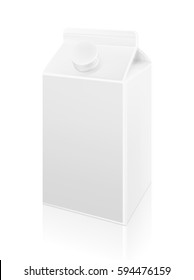 Milk blank carton box template. Illustration isolated on white background. Graphic concept for your design