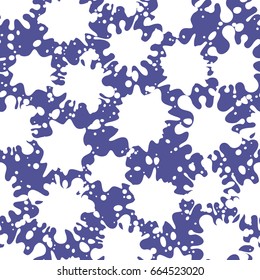 Milk blots with splashes drops seamless pattern. Abstract background grunge texture illustration vector