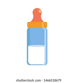 milk bottle baby vector flat design