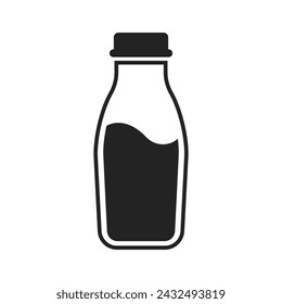 Milchflasche Getränk Getränk Icon Isolierte Vektor-Illustration