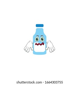 milk bottle cartoon characters design with expression. you can use for stickers, pins, mascot or patches