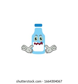 milk bottle cartoon characters design with expression. you can use for stickers, pins, mascot or patches