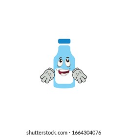 milk bottle cartoon characters design with expression. you can use for stickers, pins, mascot or patches