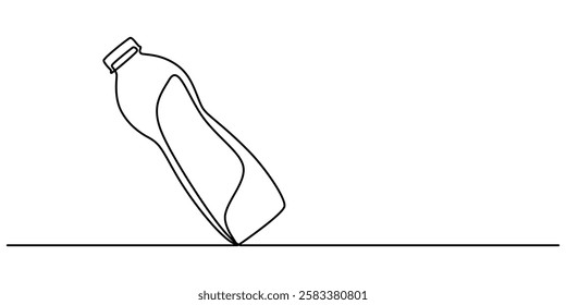 milk bottle continuous one line drawing, Plastic Milk Bottle, outline design, minimal and Farming Line Icon, Fresh milk in a glass bottle, on a wooden table, next to a linen striped towel. 