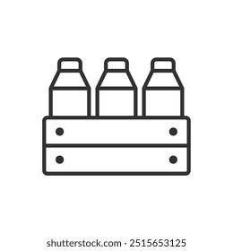 Milk Bottle Crate Icon Sign Symbol