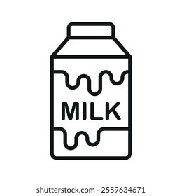 Milk bottle drink icon features a clean and minimalist design, perfect for dairy branding, menus, or beverage-themed projects