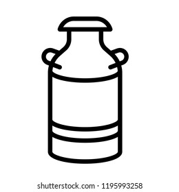 milk bottle farm farming agriculture line art icon vector template