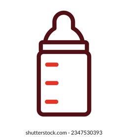 Milk Bottle Glyph Two Color Icon For Personal And Commercial Use.
