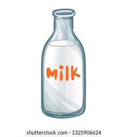 Milk Bottle Hand Drawn Vector Illustration