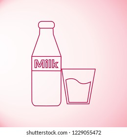 Milk bottle icon