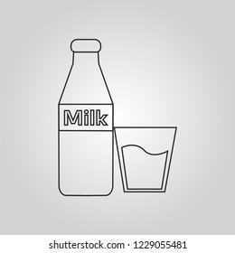 Milk bottle icon