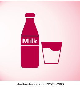 Milk bottle icon
