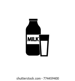 Milk in bottle icon. Breakfast Icon. Premium quality graphic design. Signs, symbols collection, simple icon for websites, web design, mobile app on white background
