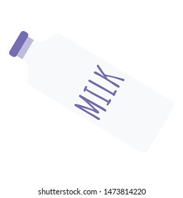 Milk bottle icon. Cartoon of milk bottle vector icon for web design isolated on white background