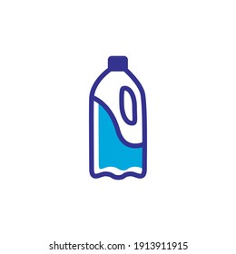 milk bottle icon color style design