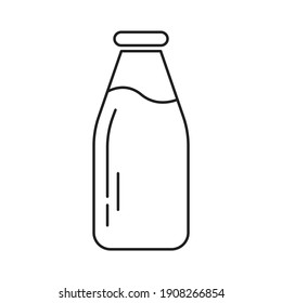 Milk Bottle icon design. isolated on white background