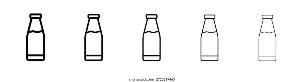 Diseño del icono de la botella de leche, logotipo, App, UI. Ilustración vectorial, EPS