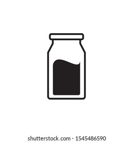milk bottle icon design template. Trendy style, vector eps 10