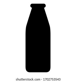 milk bottle icon design. Water bottle with white background. 