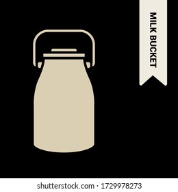 Milk bottle icon. Drink image. Flat icon.