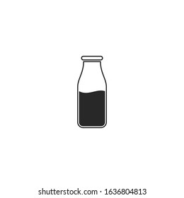 Milk Bottle Icon, editable color template. Milk Bottle symbol vector sign isolated for graphic and web design.
