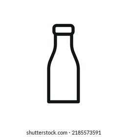 Milk bottle icon - editable stroke