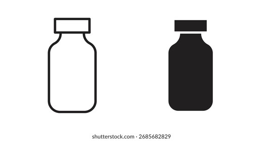 Milk bottle icon flat black and white logo