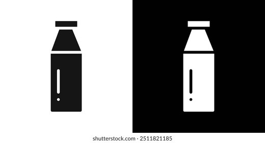 Icono de botella de leche colección de conjunto de relleno plano