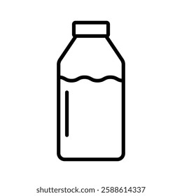 Milk bottle icon Flat illustration sign