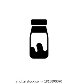 milk bottle icon glyph style design