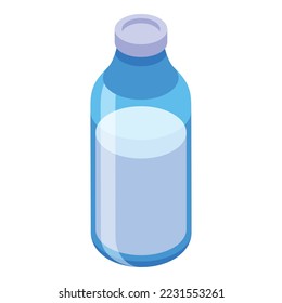 Milk bottle icon isometric vector. Cream product. Fresh food