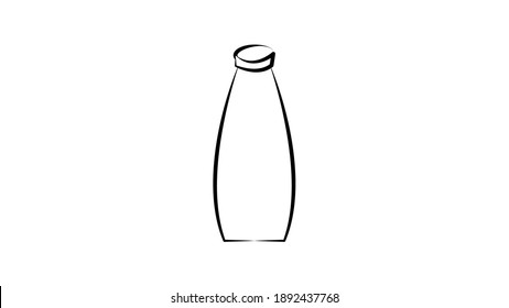 Icono de botella de leche. Versión colorida de línea, glifo y contorno relleno, contorno de botella de leche y signo vectorial relleno. Símbolo del desayuno, ilustración del logo. Conjunto de iconos de estilo diferente. Gráficos vectoriales