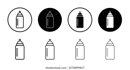 Milk bottle icon linear logo isolated