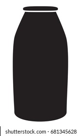milk bottle icon on white background. milk bottle sign. flat style design.