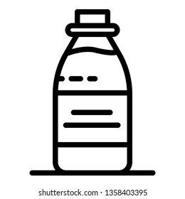 Milk bottle icon. Outline milk bottle vector icon for web design isolated on white background