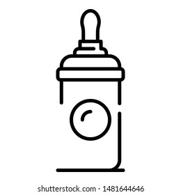 Milk bottle icon. Outline milk bottle vector icon for web design isolated on white background