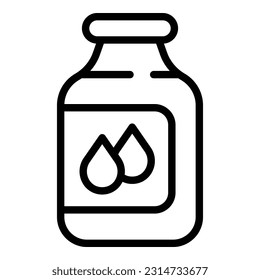 Milk bottle icon outline vector. Vegetable drink. Food soya