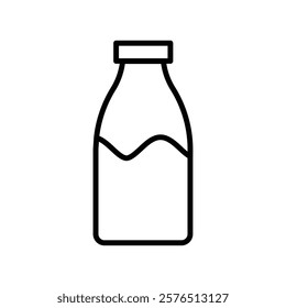 milk bottle icon Outline vector for web ui