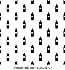 milk in a bottle icon in Pattern style on white background