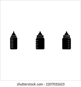 Milchflasche-Symbol-Satz Vektordesign-Vorlage