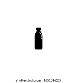 milk bottle icon. simple, flat, black