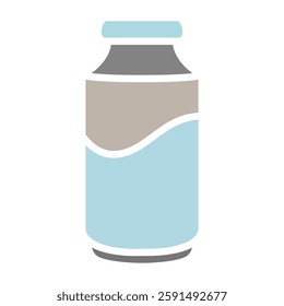 milk bottle icon, simple flat style, illustration, logo sign symbol pictogram template, for ui or ux isolated on white for mobile app, editable