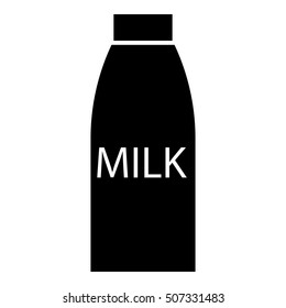 Milk bottle icon. Simple illustration of milk bottle vector icon for web