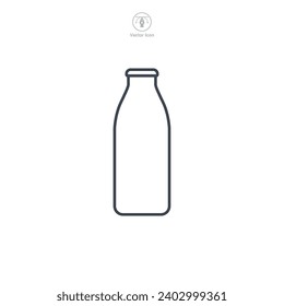 Milk Bottle Icon symbol vector illustration isolated on white background