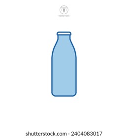 Milchflasche - Symbol, Vektorgrafik einzeln auf weißem Hintergrund