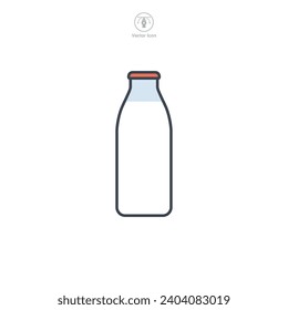 Milk Bottle Icon symbol vector illustration isolated on white background